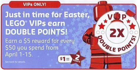 LEGO double VIP points & more in April!