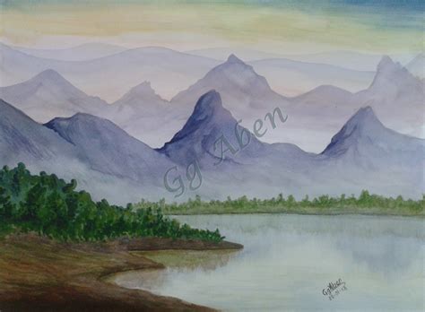 Simple Watercolor Mountains at GetDrawings | Free download