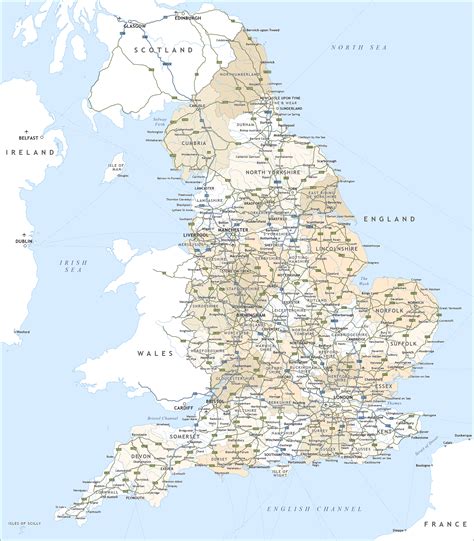 Map Of England | Map England Counties and Towns