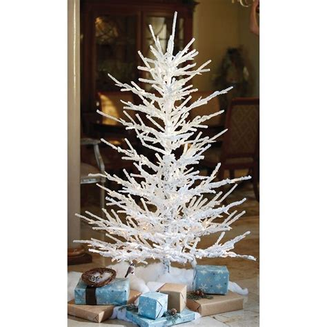 The Holiday Aisle Pre Lit Flocked Twig 7' White Artificial Christmas ...