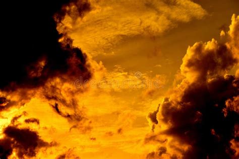 Beautiful Sky, Beautiful Golden Clouds in the Sunset. Stock Image - Image of orange, golden ...