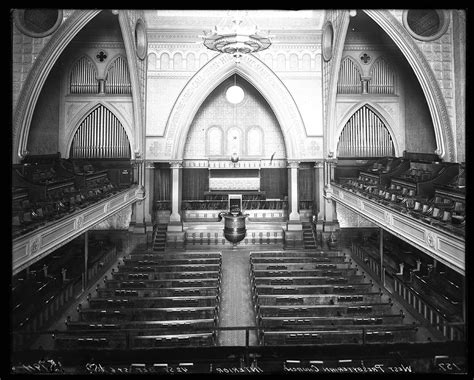 Interior Of The West Presbyterian Church Photograph by The New York Historical Society - Fine ...