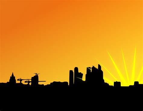 City,sunset,silhouette,urban,horizon - free image from needpix.com