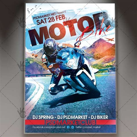 Motor Bike - Premium Flyer PSD Template | Flyer, Psd templates, Event ...