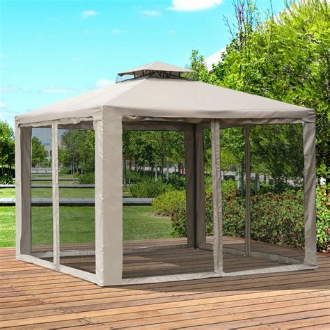 Patio Canopy With Mosquito Netting / 10 x 12 Gazebo Canopy with ...