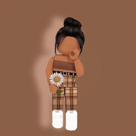 Download Cute Roblox GirlBrown Background Wallpaper | Wallpapers.com