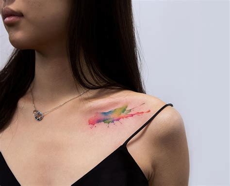 Watercolor paint splash tattoo - Tattoogrid.net