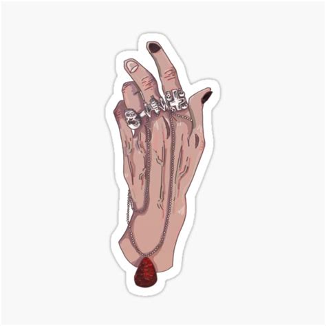 "Eddie Munson Hand/Necklace" Sticker for Sale by Starrynight-Art ...