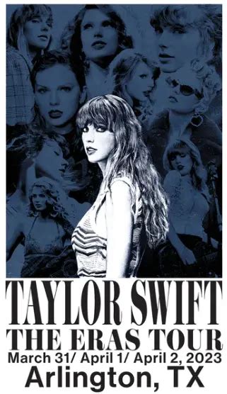 OFFICIAL TAYLOR SWIFT The Eras Tour Poster Arlington Texas 2023 £57.92 - PicClick UK