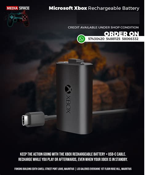 Xbox Rechargeable Battery + USB-C - MediaSpace