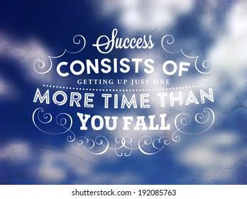 Quote Typographical Poster Vector Design Success Stock Vector (Royalty Free) 192085763 ...