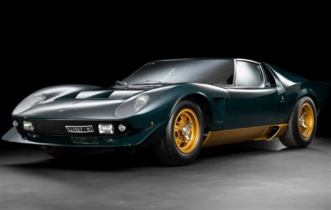 Wallpaper dark green, super car, muira, Lamborghini miura p400 images for desktop, section ...