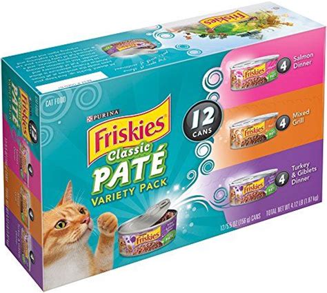 Friskies Wet Cat Food, Classic Pate, 3-Flavor Variety Pack, 5.5-Ounce Can, Pack of 24 http://www ...