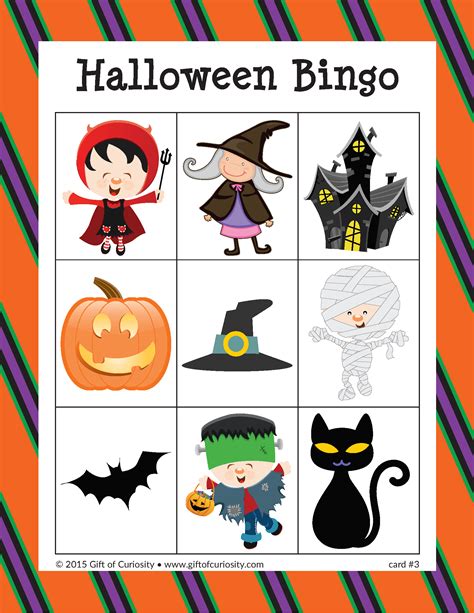 Halloween Bingo - Gift of Curiosity