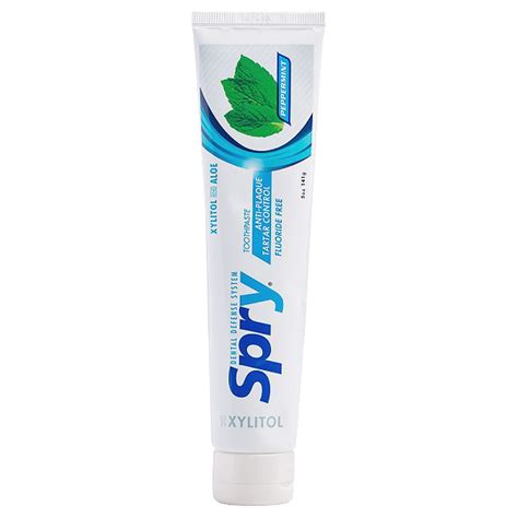 Spry Anticavity Fluoride Free Xylitol Toothpaste - Peppermint