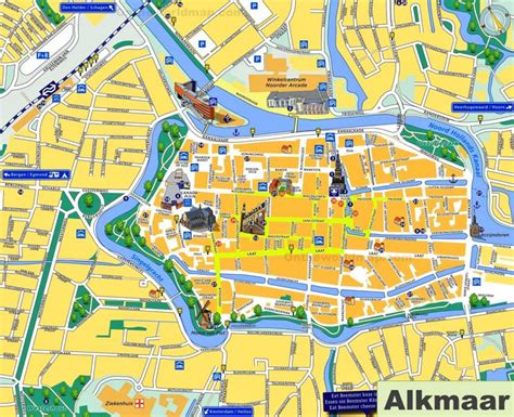 Alkmaar Tourist Map - Ontheworldmap.com