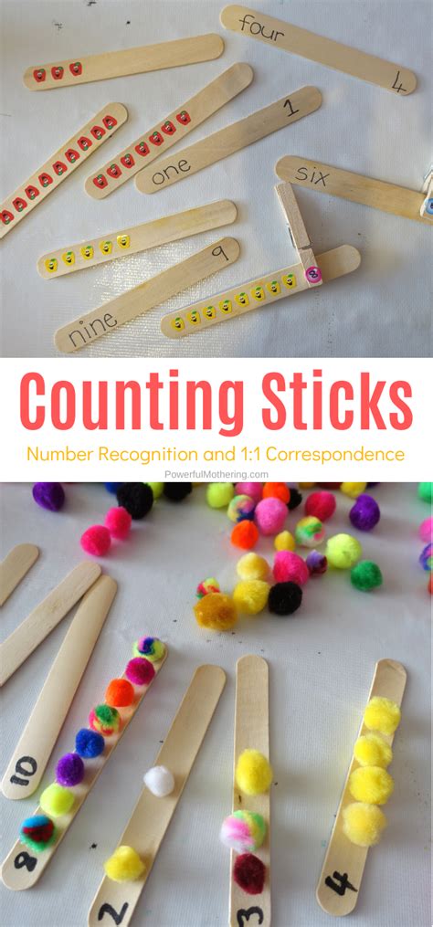 Super Fun Counting Stick Game For Preschoolers