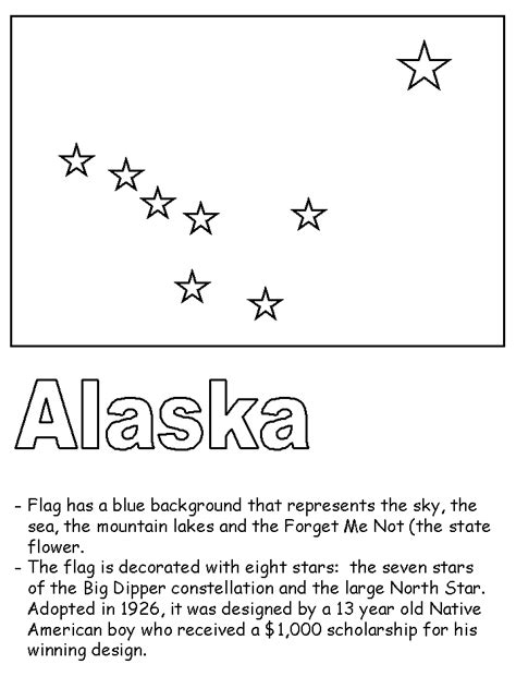 Alaska State Flag | Alaska flag, State flags, Flag coloring pages