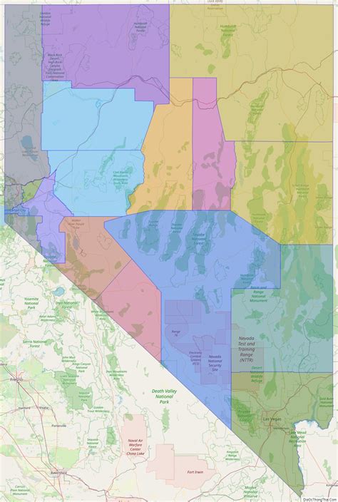 Political map of Nevada State - Printable Collection - Thong Thai Real