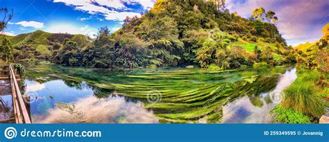 Panoramic Aerial View of Hobbiton Village Landscape in New Zealand Stock Image - Image of home ...