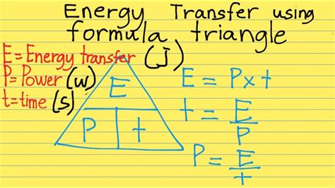 Physics How to calculate Energy transfer, time and Power using triangular formula - YouTube