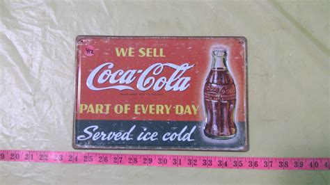 COCA-COLA - REPRODUCTION TIN SIGN