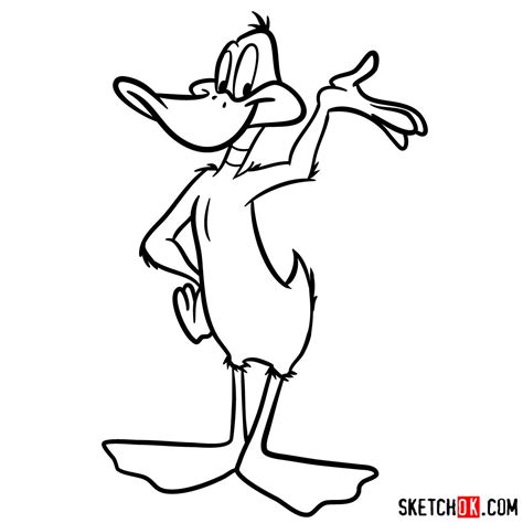 Daffy Duck Cartoon Duck Drawing : How To Draw Daffy Duck Easy Step By ...