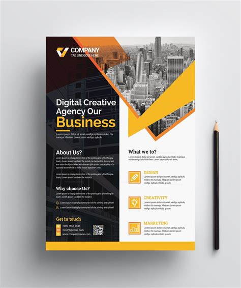 Stylish Print Flyer Template | Graphic design brochure, Flyer design ...