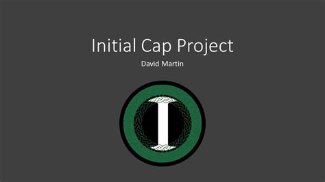 Initial Cap Project on Behance