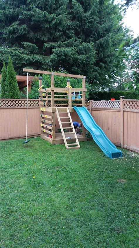 DIY Play structure | Play area backyard, Kids backyard playground, Backyard play