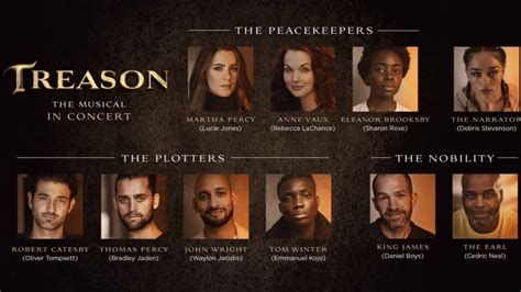 Cast Announced for Concert Streaming of Treason as Stream Date Moved Back - Theatre Weekly