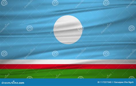 Sakha Republic Flag Vector. Vector Flag of Sakha Republic Blowig in the ...