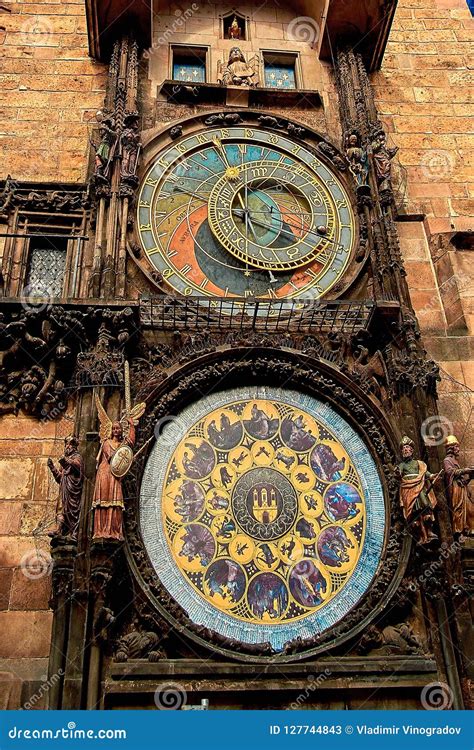 Astronomical Clock Tower at the Prague Old Town Square, Prague, Czech Republic Stock Image ...