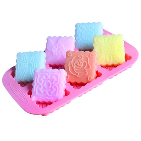 DIY baking square mold silicone soap mould wholesale soap making silica ...