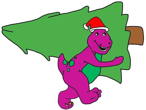 Barney carrying Christmas Tree by NicholasVinhChauLe95 on DeviantArt