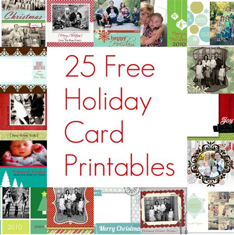 Christmas Card Printables For Free