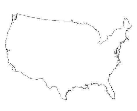 17 Blank Maps of the United States and Other Countries | United states ...