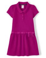 Girls Short Sleeve Knit Polo Dress with Stain Resistance - Uniform | Gymboree