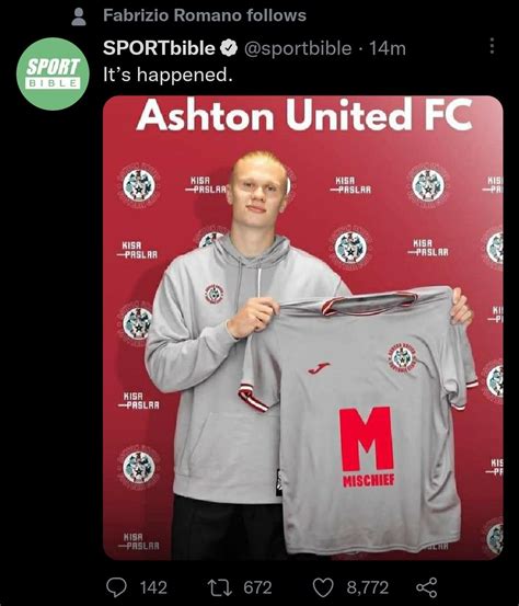 Ashton United sign Erling Haaland on a 28-day loan from Manchester City ...