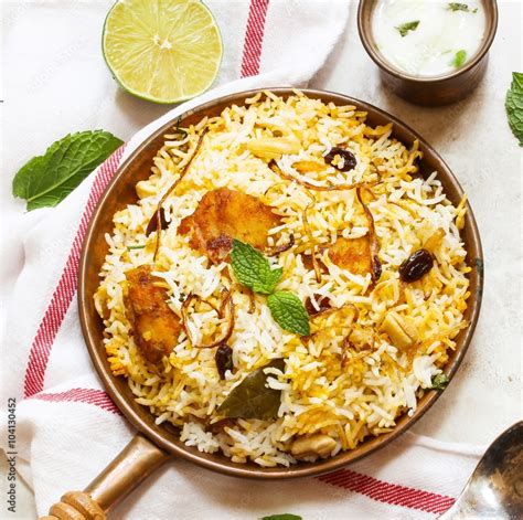 Fish Biryani Indian style fish and rice with spicy masala Stock Photo ...