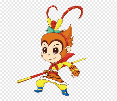 Wukong de sol bonito dos desenhos animados, sun wukong, rei do macaco, desenho animado png | PNGWing