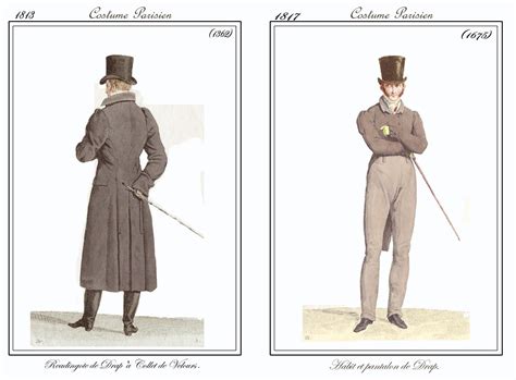 A Thousand Pixels: Costume Parisien Napoleon-era fashion plates for MEN 1800s Fashion Men ...