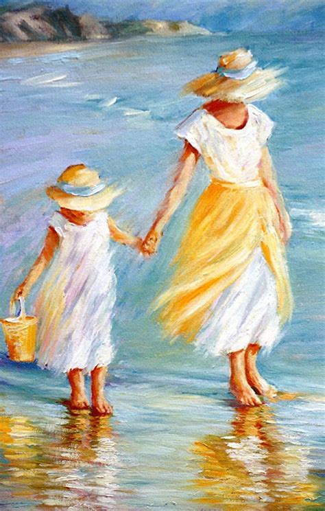 Mother and Daughter by September McGee Oil ~ 16" x 12: | Painting art ...