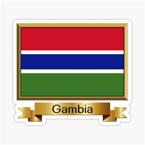 "Gambian Flag Gifts, Stickers & Products - Named" Sticker for Sale by ...