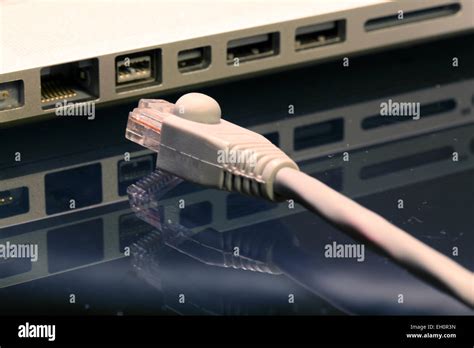 LAN Ethernet Cable Unplugged From port of portable computer Laptop Stock Photo - Alamy