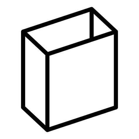 Square box icon, outline style 15645959 Vector Art at Vecteezy