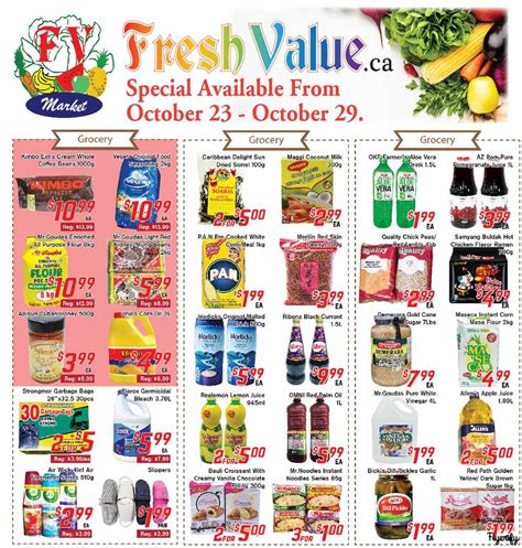 Fresh Value Flyer October 23 to 29 Canada