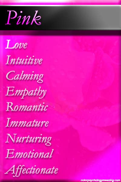 Pink Color Meaning - Personality & Psychology