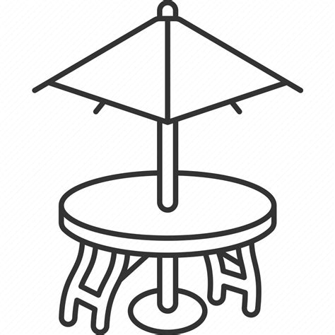 Table, umbrella, folding, outdoor, summer icon - Download on Iconfinder
