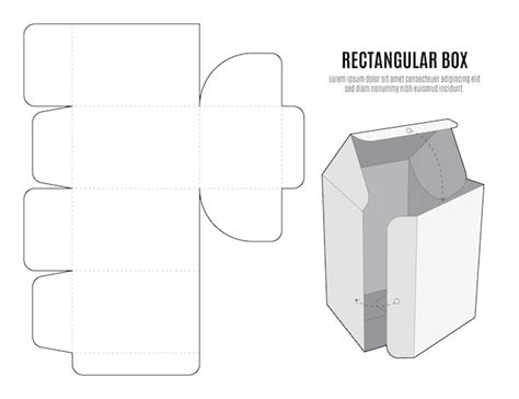 Free Vector | Flat design of box die cut template